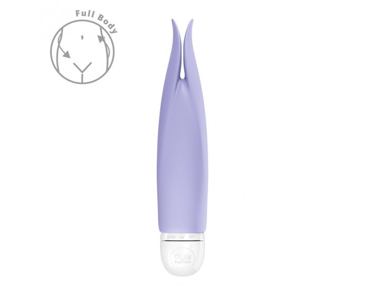 Вібратор з пелюстками Fun Factory VOLITA purple, компактний, дуже тихий, на батарейках