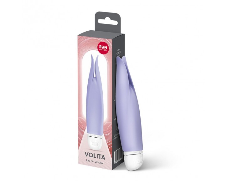 Вібратор з пелюстками Fun Factory VOLITA purple, компактний, дуже тихий, на батарейках