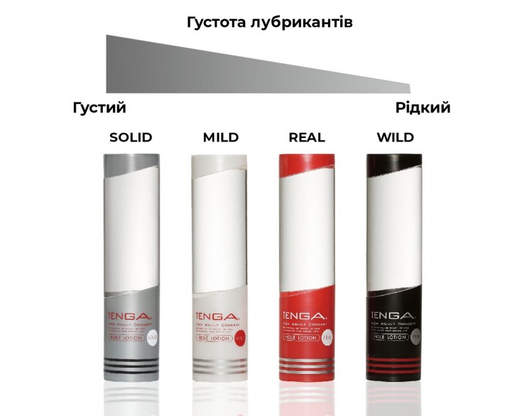 Густий лубрикант Tenga Hole Lotion Mild (170 мл) на водній основі, універсальний