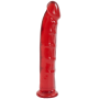 Фалоімітатор Doc Johnson Jelly Jewels Dong & Suction Cup Red, діаметр 3,6 см, антибактеріальний ПВХ