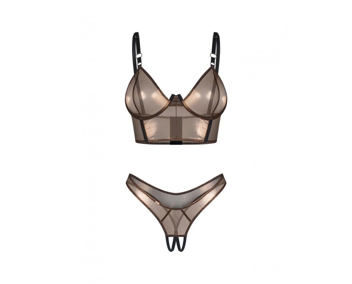 Комплект Obsessive Soranna top & crotchless thong S/M