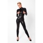 Комбінезон Noir Handmade F319 Caged wetlook catsuit with zippers and ring - M