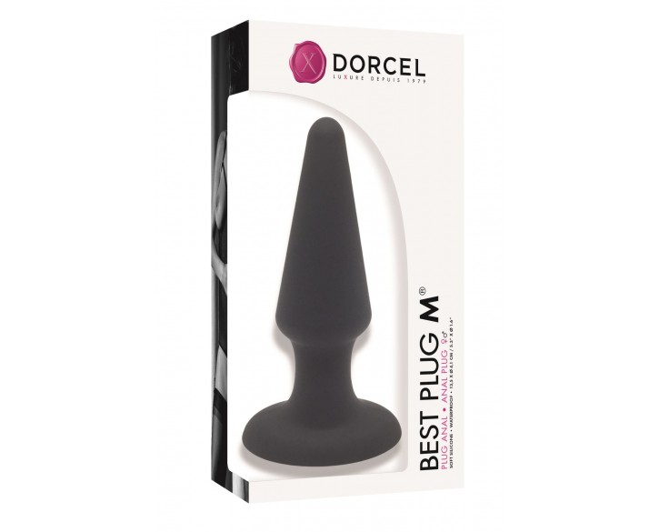 Анальна пробка Dorcel Best Plug M м'який soft-touch силікон, макс. діаметр 4,1см