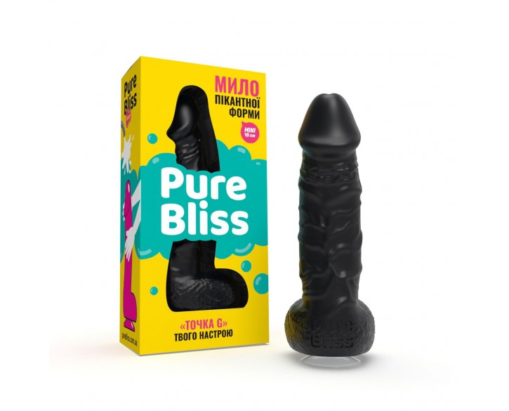 Крафтове мило-член із присоскою Pure Bliss MINI Black, натуральне