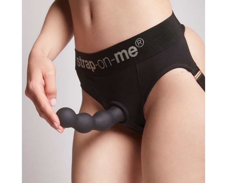 Насадка для страпона Strap-On-Me Dildo Plug Balls Black XL