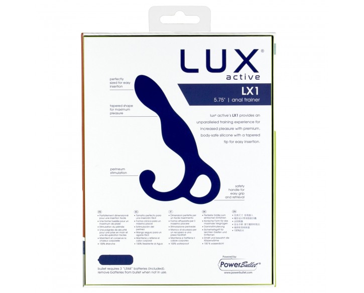 Масажер простати Lux Active LX1 Anal Trainer 5.75″, Dark Blue, віброкуля в комплекті