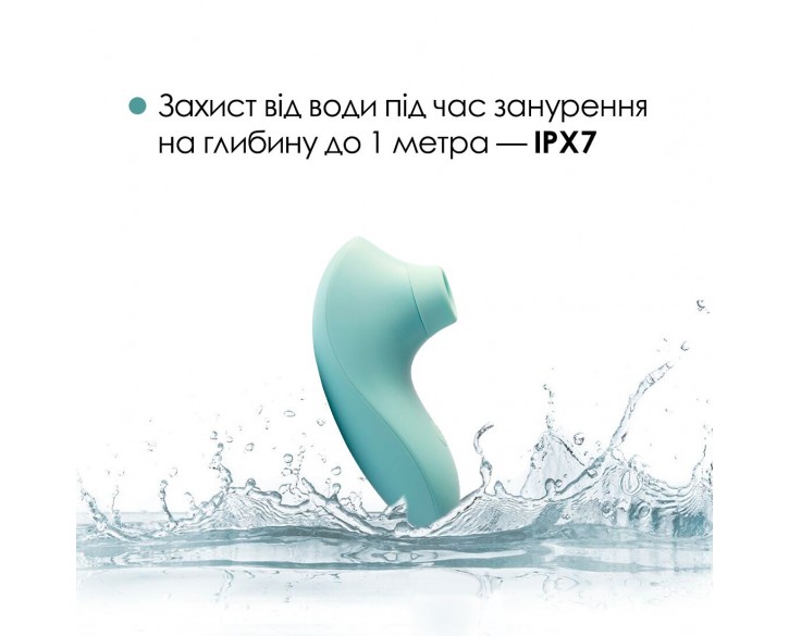 Вакуумний стимулятор Svakom Pulse Lite Neo Seafoam Blue, керується зі смартфона