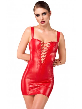 Сукня Noir Handmade F364 Bombshell Lace-Up Mini Dress Red M