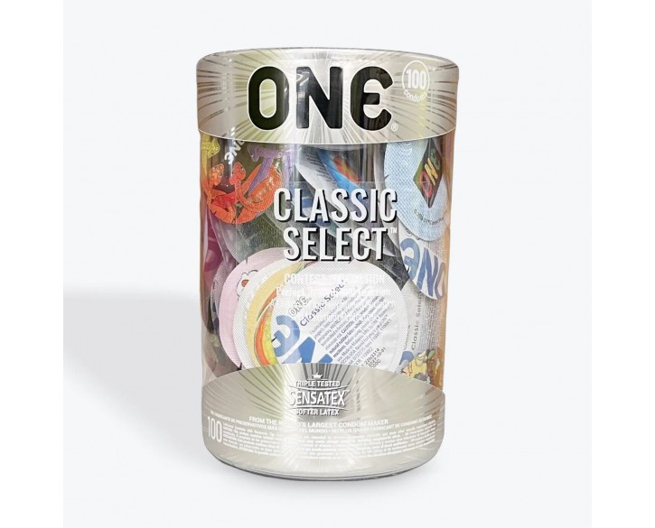 Набір презервативів ONE Classic Select - Contest Collection 100 шт, мегапак тюб