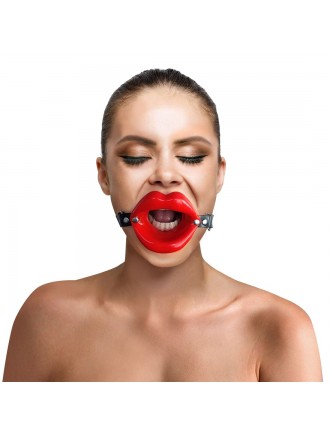 Кляп розширювач в формі губ Art of Sex - Gag Lips, натуральна шкіра