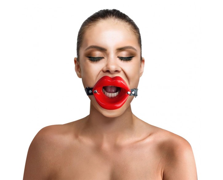 Кляп розширювач в формі губ Art of Sex - Gag Lips, натуральна шкіра