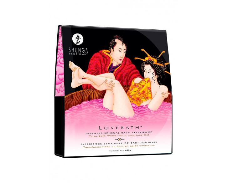 Гель для ванни Shunga LOVEBATH – Dragon Fruit 650 г, робить воду ароматним желе зі SPA ефектом