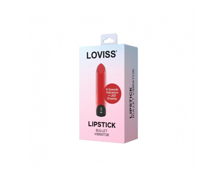 Віброкуля-помада Loviss Lipstick Bullet Vibrator, 9 режимів, перезаряджувана