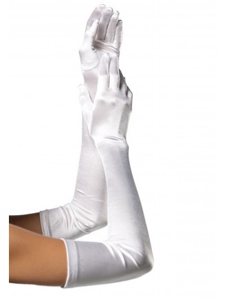 Довгі рукавички Leg Avenue Extra Long Satin Gloves white