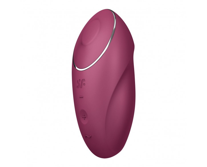 Вібростимулятор-пульсатор Satisfyer Tap & Climax 1 Red, ефект постукування пальцем, 2 мотори