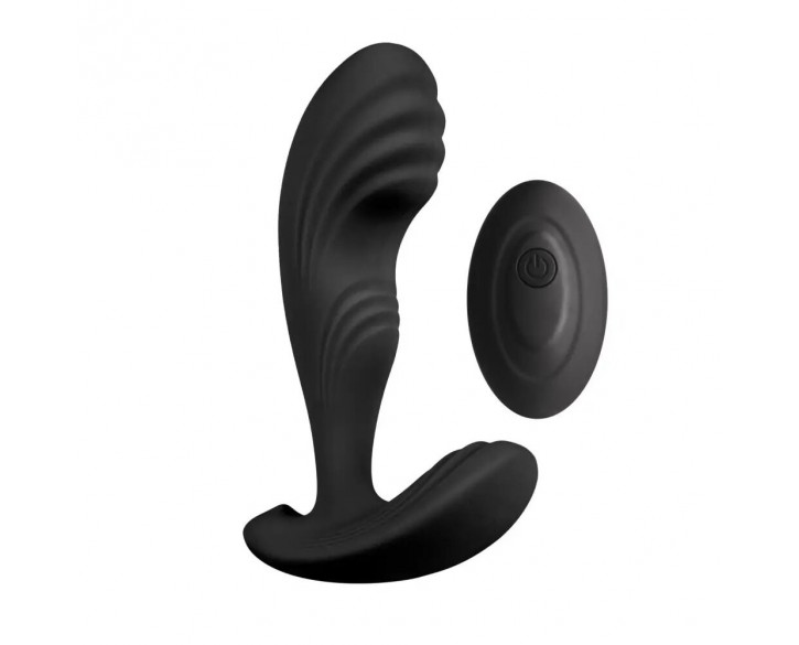 Вібромасажер простати S Pleasures Premium Cozy, чорний, з рельєфною головкою, 10 режимів