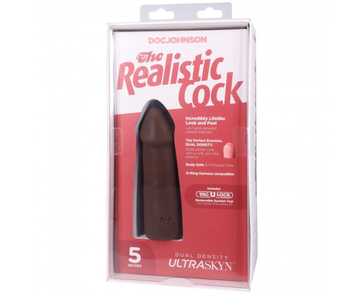 Фалоімітатор Doc Johnson The Realistic Cock ULTRASKYN - 5 Inch Chocolate