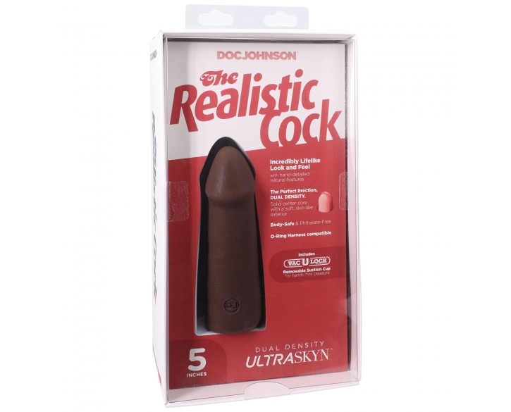 Фалоімітатор Doc Johnson The Realistic Cock ULTRASKYN - 5 Inch Chocolate