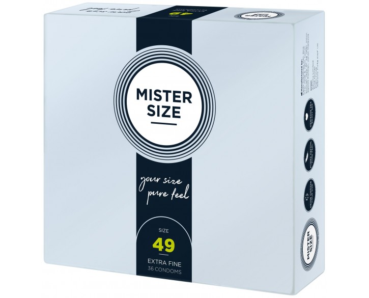 Презервативи Mister Size - pure feel - 49 (36 condoms), товщина 0,05 мм