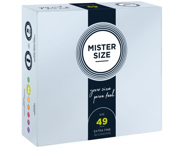 Презервативи Mister Size - pure feel - 49 (36 condoms), товщина 0,05 мм