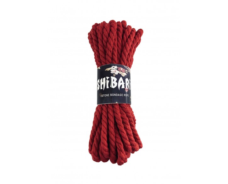 Бавовняна мотузка для шібарі Feral Feelings Shibari Rope, 8 м червона