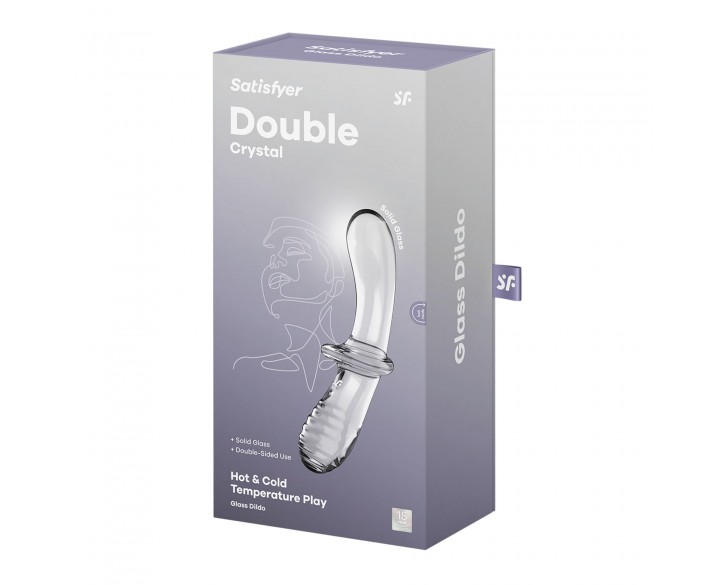 Скляний дилдо Satisfyer Double Crystal (Transparent)