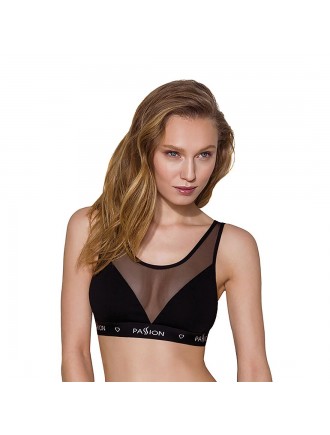 Топ з прозорою вставкою Passion PS002 TOP black, size L