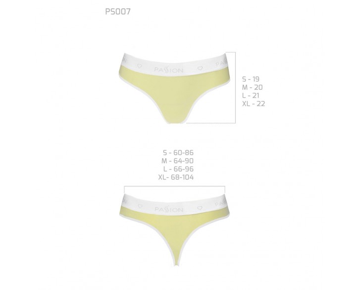 Спортивні трусики-стрінги Passion PS007 PANTIES yellow, size L