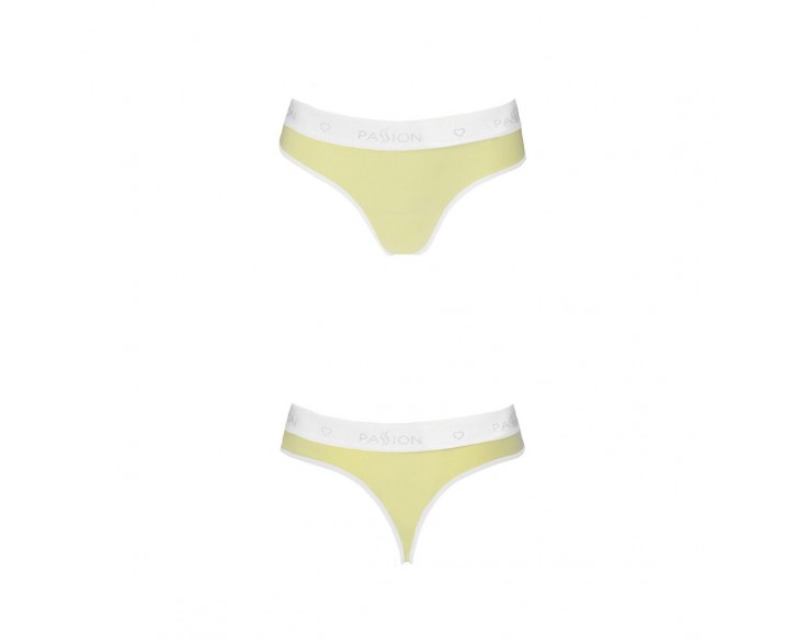 Спортивні трусики-стрінги Passion PS007 PANTIES yellow, size L