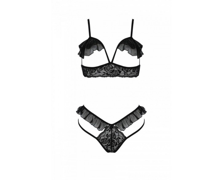 Комплект DOLLY SET WITH OPEN BRA black L/XL Passion