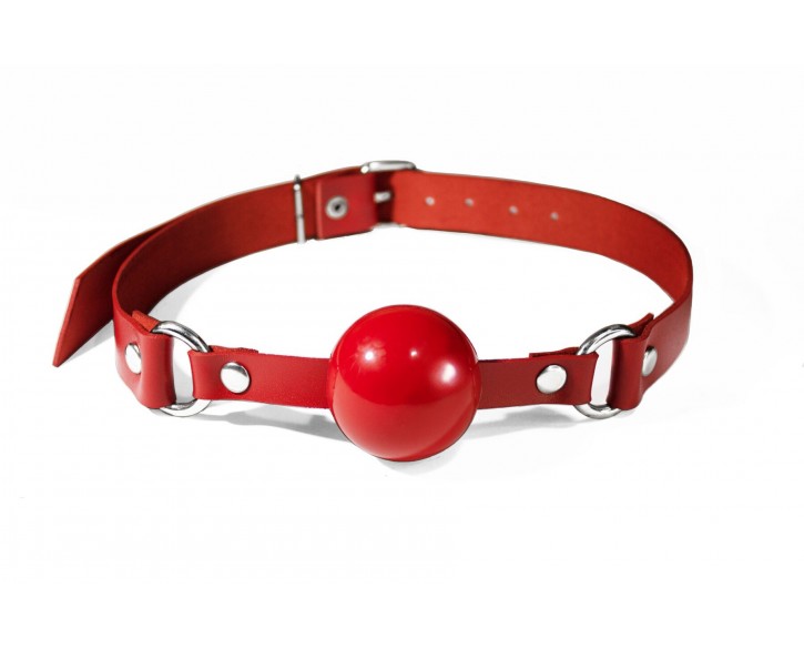 Кляп силіконовий Feral Feelings Silicon Ball Gag Red/Red, червоний ремінець, червона кулька