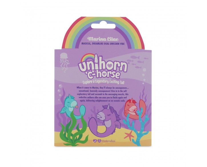 Вібратор-єдиноріжка Unihorn – C Horse – Marina Lilac, вагінально-кліторальна стимуляція, 2 мотори по 10 режимів