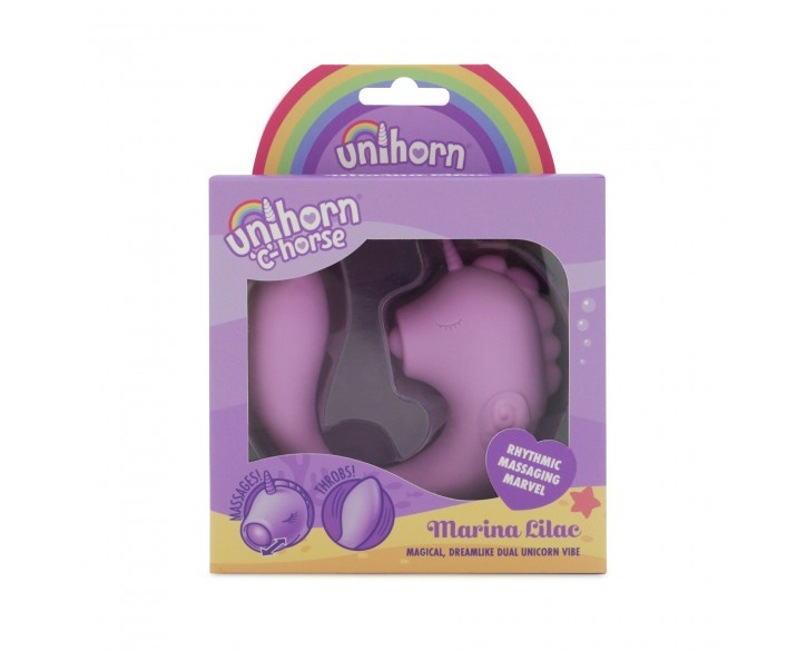 Вібратор-єдиноріжка Unihorn – C Horse – Marina Lilac, вагінально-кліторальна стимуляція, 2 мотори по 10 режимів