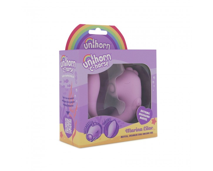 Вібратор-єдиноріжка Unihorn – C Horse – Marina Lilac, вагінально-кліторальна стимуляція, 2 мотори по 10 режимів