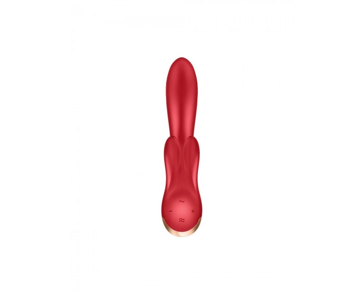 Смарт вібратор кролик із подвійним відростком Satisfyer Double Flex Red