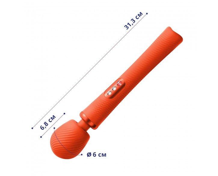 Вібромасажер Fun Factory VIM Vibrating Wand sunrise orange, суперпотужний та легкий, до 6 годин роботи