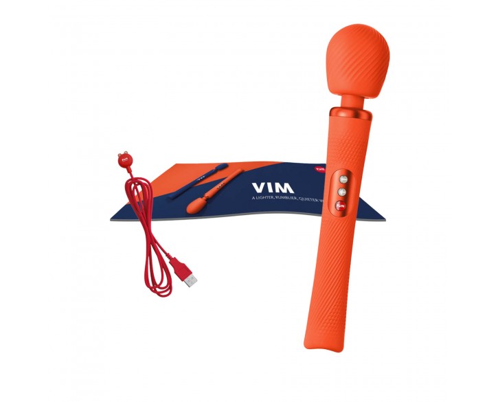 Вібромасажер Fun Factory VIM Vibrating Wand sunrise orange, суперпотужний та легкий, до 6 годин роботи