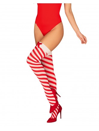 Панчохи Obsessive Kissmas stockings S/M