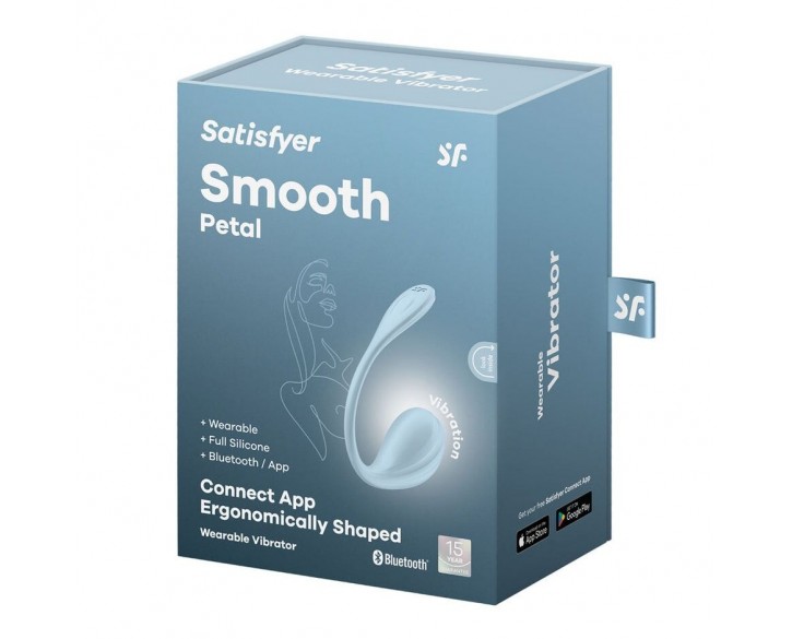 Смарт-віброяйце Satisfyer Smooth Petal Connect App Light Blue