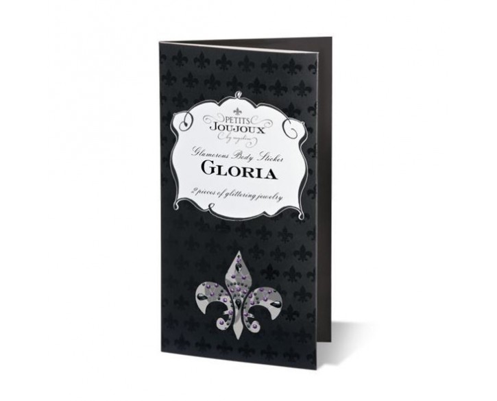 Пестіс з кристалів Petits Joujoux Gloria set of 2 - Black/Silver, прикраса на груди