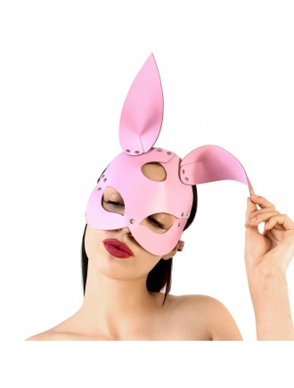 Шкіряна маска Зайчика Art of Sex - Bunny mask, колір Рожевий