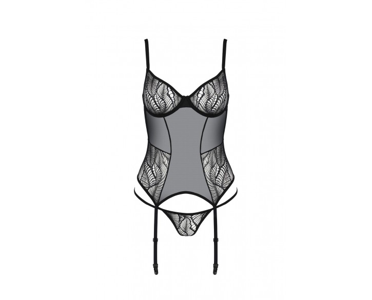 Корсет Passion LEAFA CORSET black L/XL - ECO Passion