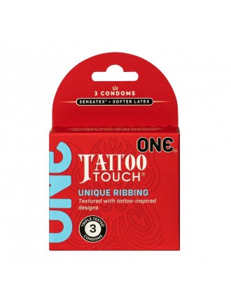 Презервативи ONE Tattoo Touch 3 шт, картонна коробка