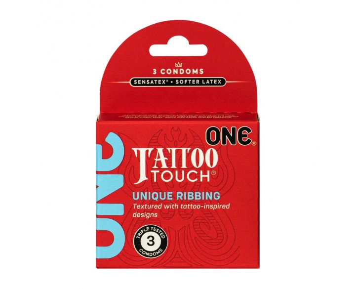 Презервативи ONE Tattoo Touch 3 шт, картонна коробка