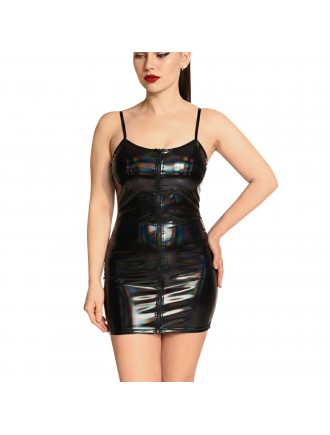 Лакована сукня Art of Sex - Demeter, колір чорний з ефектом голограми, розмір S