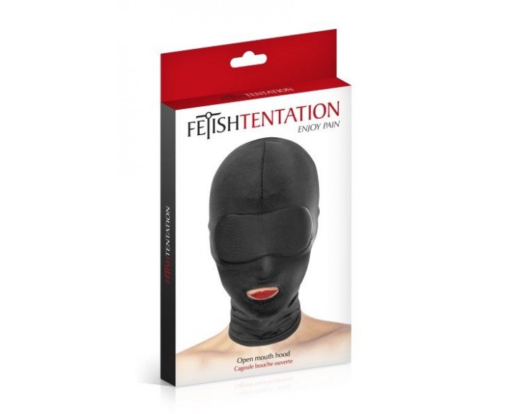 Капюшон для БДСМ з відкритим ротом Fetish Tentation Open Mouth Hood