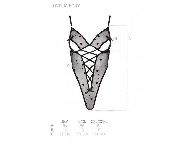 Еротичний боді з малюнком LOVELIA BODY black L/XL - Passion