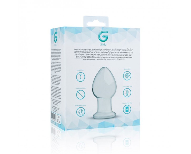 Скляна анальна пробка Gildo Glass Buttplug No. 26