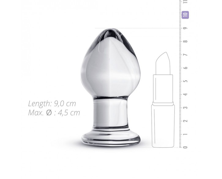 Скляна анальна пробка Gildo Glass Buttplug No. 26