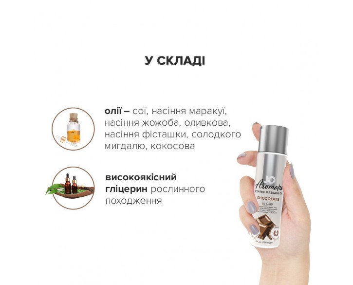 Натуральна масажна олія System JO Aromatix — Massage Oil — Chocolate 120 мл